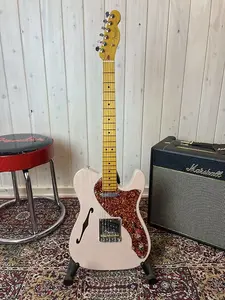 Fender Limited Edition American Pro II Tele Thinline MN 2024 - Прозрачный Розовый