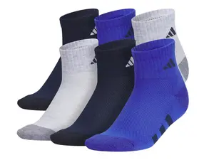Носки Athletic Cushioned Kids' Quarter Ankle Socks - 6 Pack Adidas, темно-синий