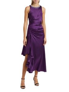 Шелковое платье-миди Georgie Cinq à Sept, цвет Elderberry