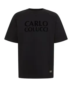 Футболка Flock-Appliquã Carlo Colucci, черный