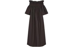 Платье с короткими рукавами женское темно-коричневое Cos