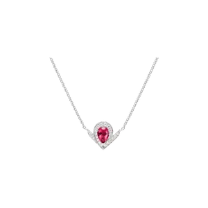 Подвеска Chaumet Joséphine aigrette из белого золота с бриллиантами и рубеллитом