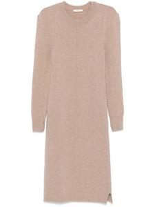 LEMAIRE платье миди с круглым вырезом, коричневый