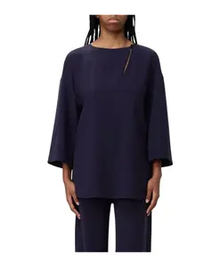 Блузка с рукавами-кимоно и V-образным вырезом. Emporio Armani, синий