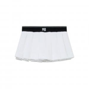 Повседневная короткая юбка женская Alexander Wang, белый