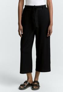 Брюки HIGH WAIST CULOTTE MIT BINDEGÜRTEL TOM TAILOR DENIM, черный