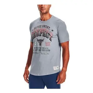 Футболка project rock graphic t-shirt 'grey' Under Armour, серый