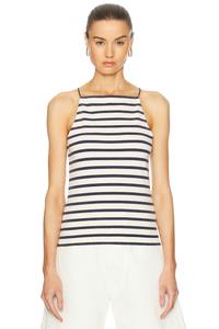 Футболка с полоской на бретелях R13, Navy & Ecru Wide Stripe