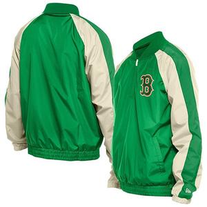 Мужская ветровка kelly green boston red sox st patrick's day ripstop raglan quarter-zip New Era