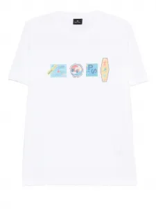 Футболка с графичным принтом PS Paul Smith, белый