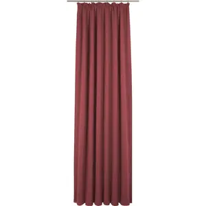 Занавес Uni Collection с кулисой, 1 шт., из 100% органического хлопка Adam, темно-красный