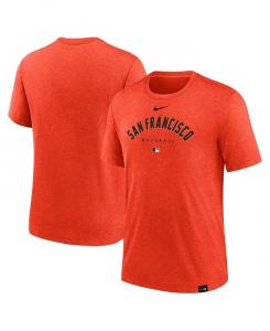 Мужская футболка Heather Orange San Francisco Giants Authentic Collection Early Work Tri-Blend Performance Nike, оранжевый