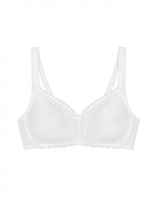 Triumph Бюстгальтер без косточек Modern Lace+Cotton белого цвета
