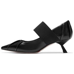 Туфли-круассаны на тонком каблуке, высокие каблуки 5 см, женские Staccato, Black