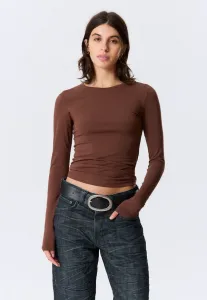 Топ с длинными рукавами Weekday, Rusty Brown