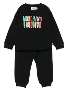 Спортивный костюм с логотипом Moschino Kids, черный