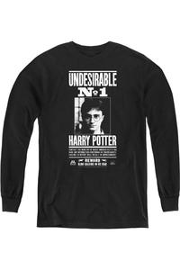 Футболка с длинным рукавом "Гарри Поттер - нежелательный номер 1" для молодежи Gildan, черный