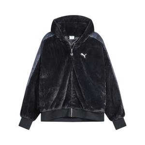 FW25 Velvet feel Coat Unisex PUMA, черный