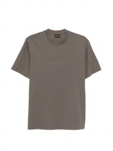 Футболка с логотипом EMPORIO ARMANI, коричневый