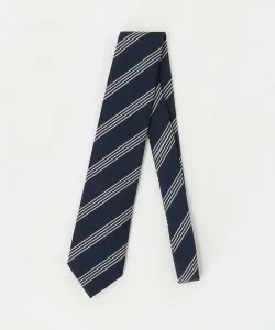 Галстук в жаккардовую полоску United Arrows, цвет Navy