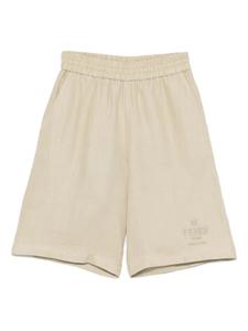 Шорты с вышитым логотипом Fendi Kids, нейтральный