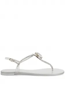 Сандалии Anthonia с эффектом металлик Giuseppe Zanotti, серебяный