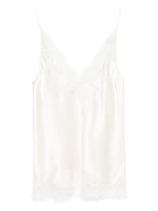 Carine Gilson шелковый топ на бретелях, нейтральный