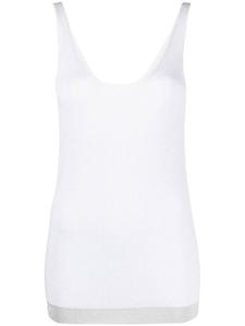 Fabiana Filippi трикотажный топ с U-образным вырезом, серый