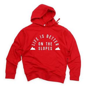 Толстовка Better on the slopes mountains с капюшоном Simply Sage Market, Red