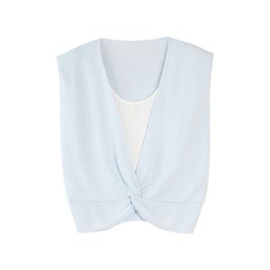 ELLE Тонкий вязаный сет из двух предметов для женщин, синий