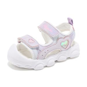 Сандалии детские, легкие, износостойкие, с амортизацией, низкие ABC KIDS, белый/фиолетовый