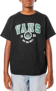 Vans Boys Univercity Футболка | Мальчиковая классическая футболка из хлопка, принт спереди и сзади, отлично подходит для школы, моды и повседневной носки, Black