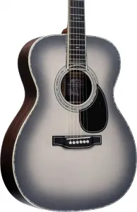 Martin OM-45 John Mayer 20-летняя юбилейная акустическая гитара, платиново-серый взрыв с футляром