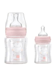 Kikkaboo Детская стеклянная бутылочка 120 мл, розового цвета