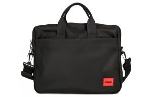 Портфель из переработанных материалов, портативная сумка через плечо, мужская черная наплечная сумка HUGO BOSS