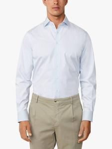 Хлопковая рубашка с длинными рукавами оксфордского переплетения Hackett London, Sky Blue