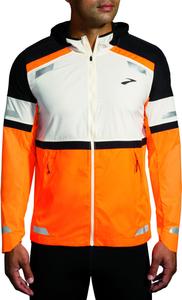 Куртка Brooks Run Visible Jacket, цвет Ecru/Fluoro Flash/Black