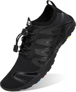 Водные тапочки WateLves для мужчин и женщин, пляжные и для плавания, быстро сохнущие, акваноски, обувь для бассейна, серфинга, йоги и водной аэробики, черный