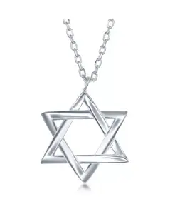 Серебряное ожерелье «Звезда Давида» Simona, silver