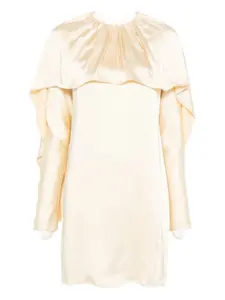 Мини-платье с драпировкой и несколькими слоями Rochas, желтый