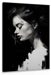 Картина на холсте Muralo PORTRÄT Gesicht Malarei цвет beige/schwarz/grau