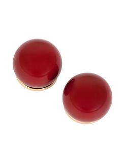 Женские массивные серьги-гвоздики Chunky-Jacqueline - вишнево-красный и калифорнийский золотой SOHI, Red