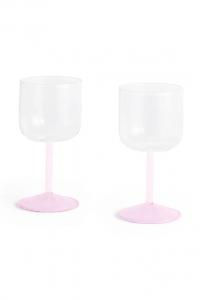Набор тонированных бокалов для вина 7,5 х 15 см Hay, розовый