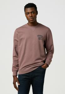 Толстовка Wrangler LONG SLEEVE AMERICANA CREW FOR REGULAR FIT, Peppercorn/Dark Brown