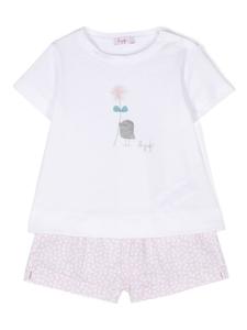 Il Gufo шорты с цветочным принтом, белый