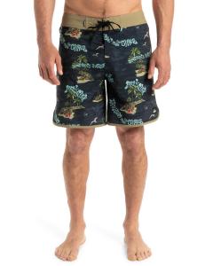 QUIKSILVER Шорты для серфинга SURFSILK SCALLOP 18 дюймов, черные, мужские