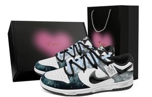 Dunk realm of radiant light устойчивые к истиранию низкие кроссовки для скейтбординга unisex Nike, синий/черный