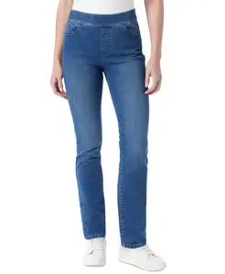 Женские джинсы Amanda с высокой посадкой, прямые на резинке Gloria Vanderbilt, синий