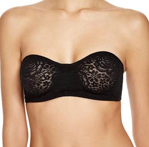 Бюстгальтер без бретелек Halo Lace черного цвета Wacoal, черный