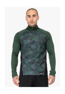 Мужская функциональная рубашка с длинными рукавами, стандартного кроя, TRAINING MIDLAYER TAPOUT, зелено-черный